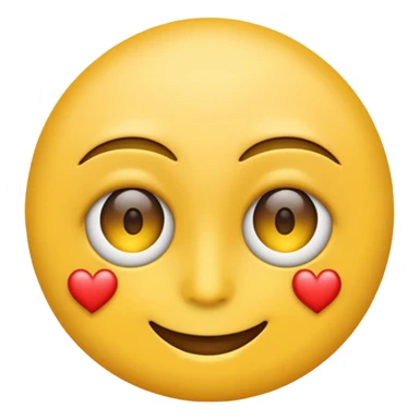 Emoji with only one eye. In that eye , there is ❤️ sticker