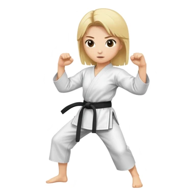 Blonde Woman Karate sticker