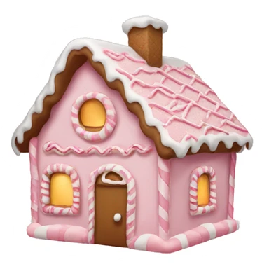Light pink gingerbread house sticker