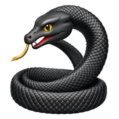 Black cobra emoji sticker