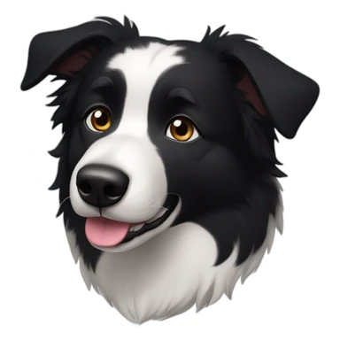 Border collie husky dark fur sticker