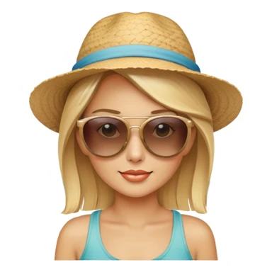 Tan blonde on beach  sticker
