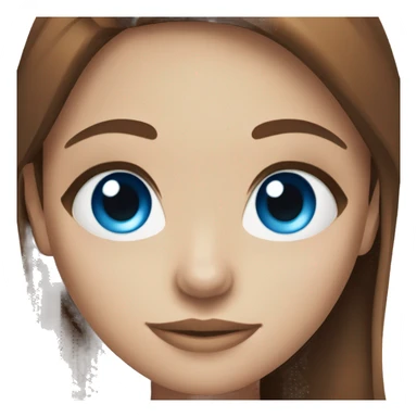 Girl with dark brown red hair and blue eyes  sticker