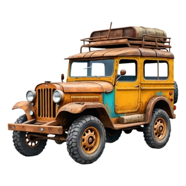 Off-road gypsy car drawing sticker