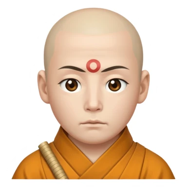japanese monk warrior face sticker