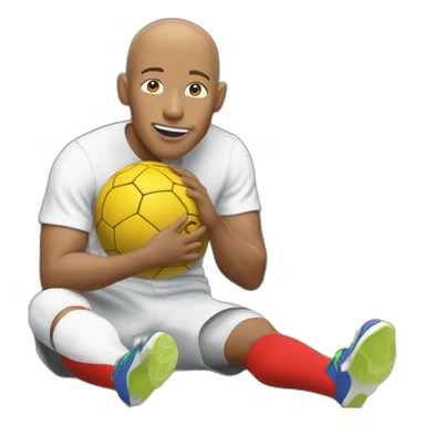 Mbappé qui mange un caillou sticker