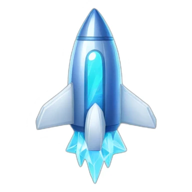 crystal rocketship sticker