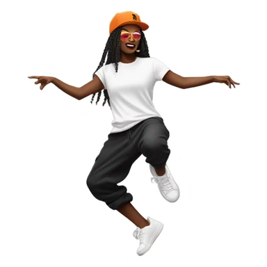 Dancers of hip-hop  sticker