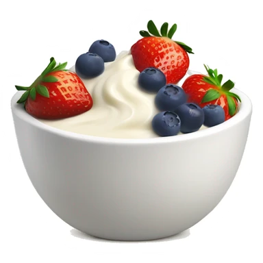 Yogurt bowl with strawberries bananas blueberries and honey  sticker