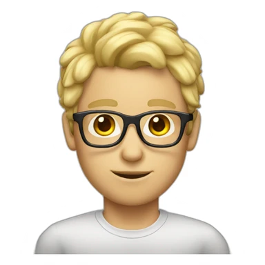 Nerd with Monkey ears and blonde hair sticker
