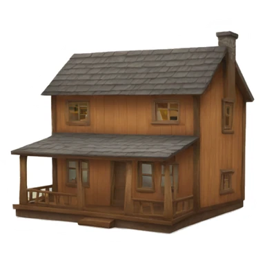wooden house sticker