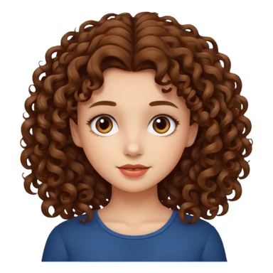 a beautiful curly hair girl sticker