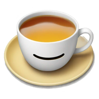 A smiling cup of tea sticker