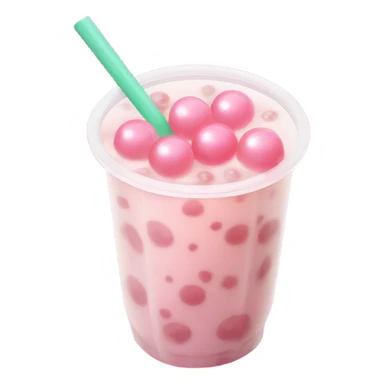 Pink boba sticker