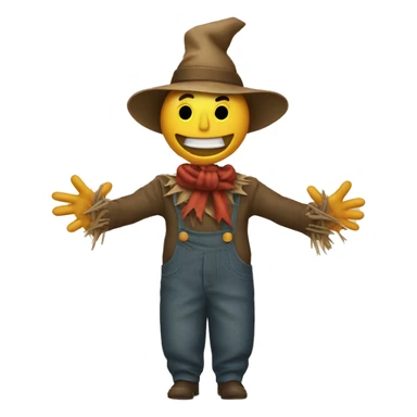 Scarecrow pointing hands in different directions sticker