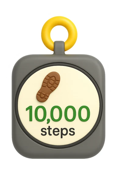 emoji 3d stile iphone che rappresenta un orologio contapassi con 10k di passi segnati 3d sticker