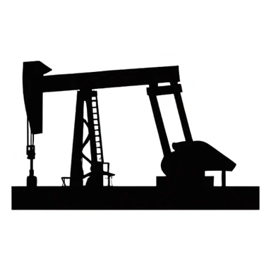 Pump jack oil black sticker