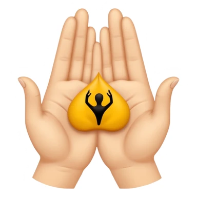 Due mani in posizione di mudra, posizione del potere sticker