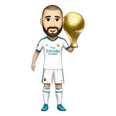 benzema with ballon d'or sticker