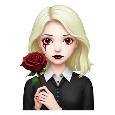 Bloody black rose sticker