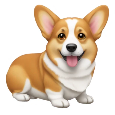 the corgi thought  sticker