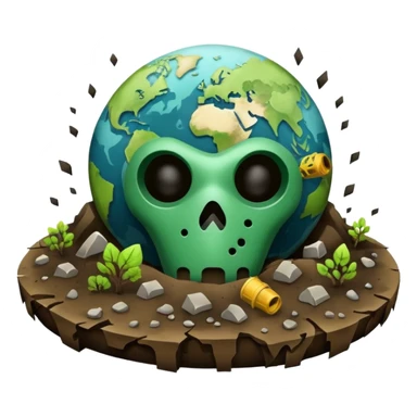 Pollution on earth and earth surface should seen more polluted   sticker