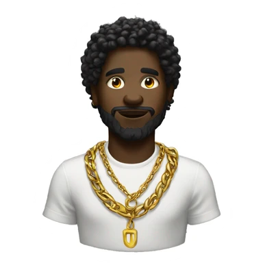 Black god with gold chain  sticker