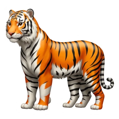 White tiger fullbody sticker
