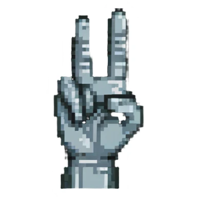 two fingers pointing upward sticker