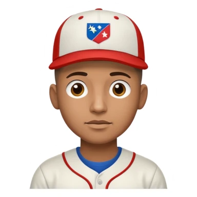 brown skin latino male with buzz cut wearing a wbc puerto rico baseball cap sticker