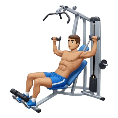 man with blue shorts exercising using side-deltoid-machine sticker