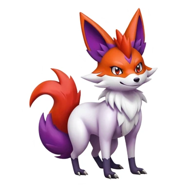 Braixen-Zoroark-Zangoose-hybrid-creature sticker