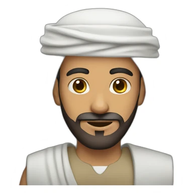 arab man with beard sticker