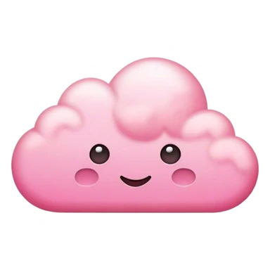 Pink hear with pink clouds sticker