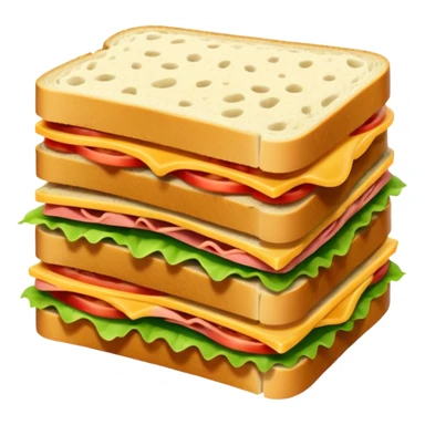 a sandwich cut in half sticker