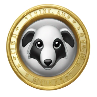 silver signet ring with « skunk » written on it in golden letters sticker