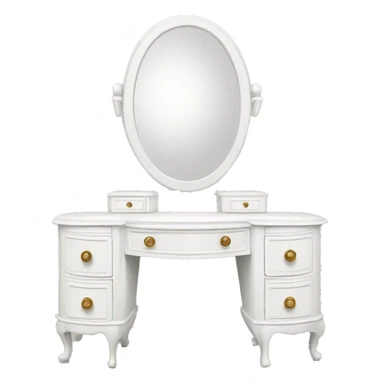white Vintage vanity sticker