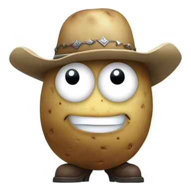 Cowboy potato sticker
