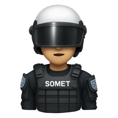 Riot police sticker