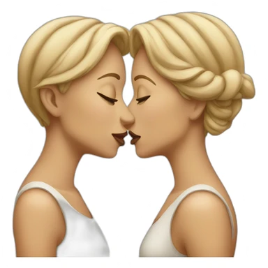 Two women kiss sticker