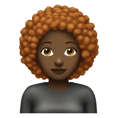 Black girl with ginger Afro  sticker