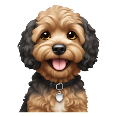 Black and Tan coloured Cavoodle sticker