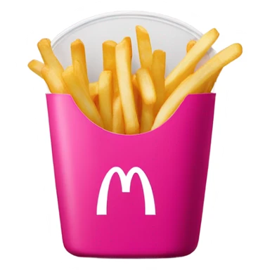 Pink mcdonalds french fries sticker