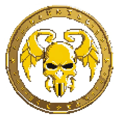 Wu-Tang Clan logo on a gold coin sticker