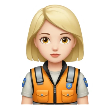 Girl wearing bullet proof sticker