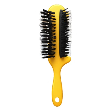 Hairbrush with eyes and legs walking down the street  sticker