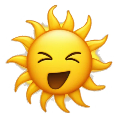 The sun throwing up sticker