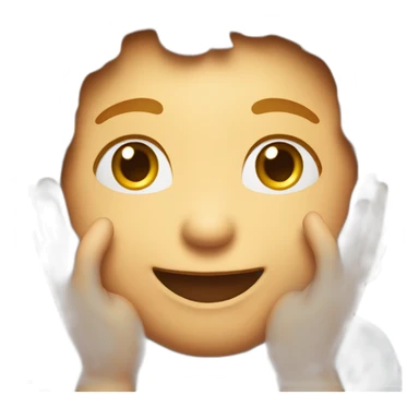 Smiling Face with Open Hands on Apple iOS 17.4 sticker