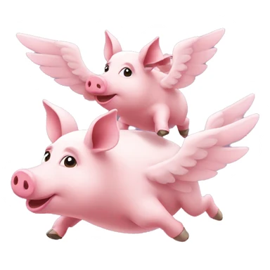 Flying pigs sticker