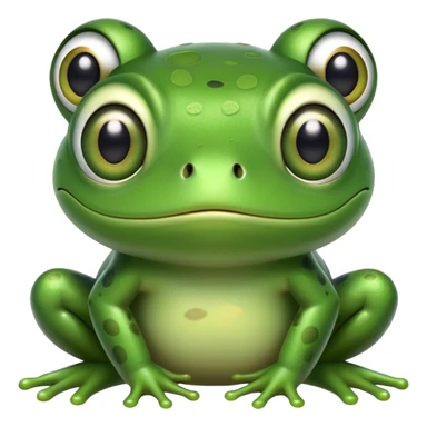 frog with confused face sticker